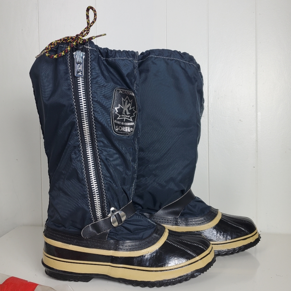 vintage * NEW* Sorel Kaufman Acadian  boots with new extra wool insole size 9 - Picture 4 of 14